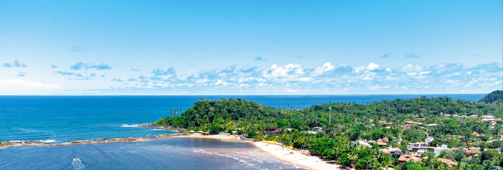 Vista aérea de Itacaré, na Bahia, onde fica a Pousada Portal da Concha